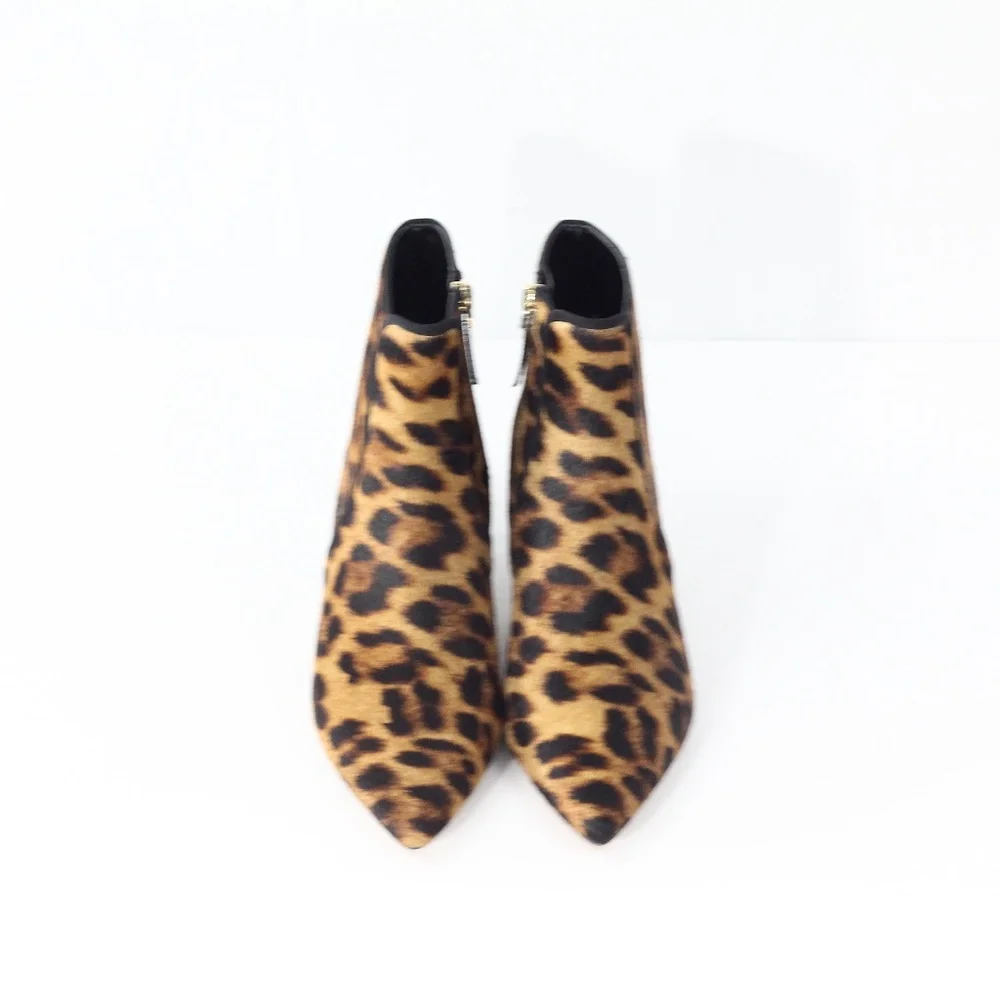 Talbots Leopard Print Boots sz 6.5 New Women Kitten Heel Bootie Iona fashion